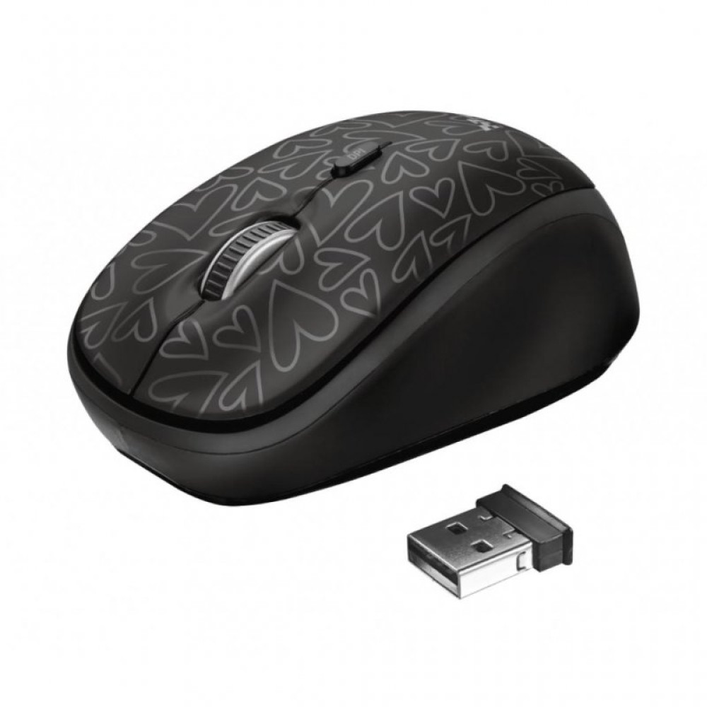 Чехол для ноутбука Trust Yvo Mouse & Sleeve 15.6" Black-hearts + mouse (23440)