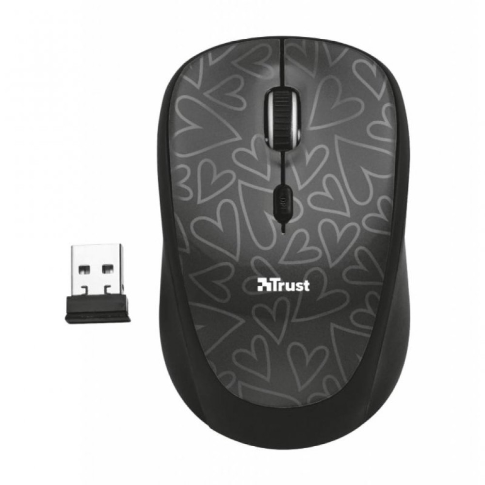 Чехол для ноутбука Trust Yvo Mouse & Sleeve 15.6" Black-hearts + mouse (23440)