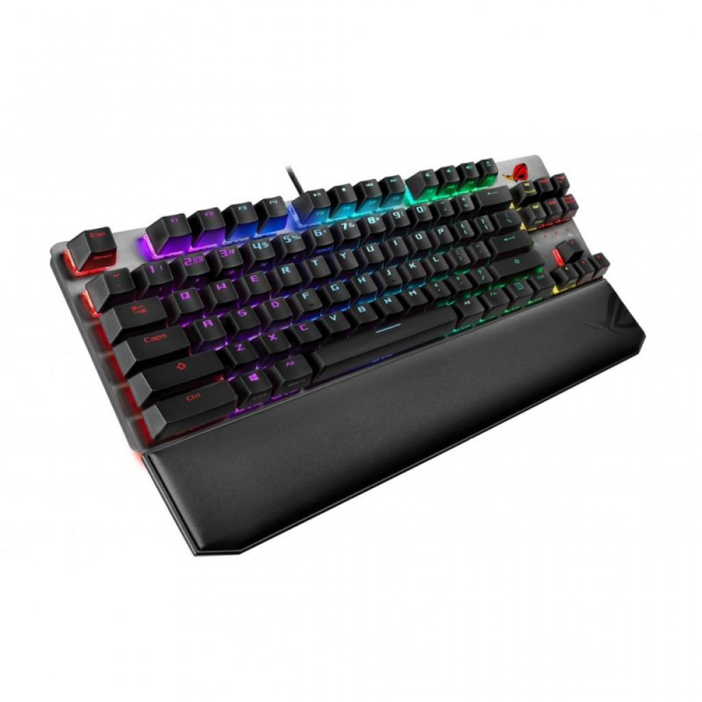 Клавиатура ASUS ROG Strix Scope TKL Deluxe USB Cherry MX Red RGB Red Ukr (90MP00N5-BKRA00)