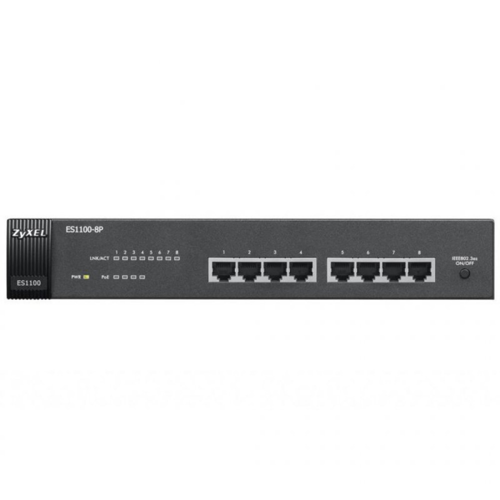 Коммутатор сетевой ZyXel ES1100-8P (ES1100-8P-EU0102F)