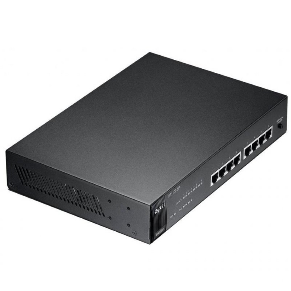Коммутатор сетевой ZyXel ES1100-8P (ES1100-8P-EU0102F)