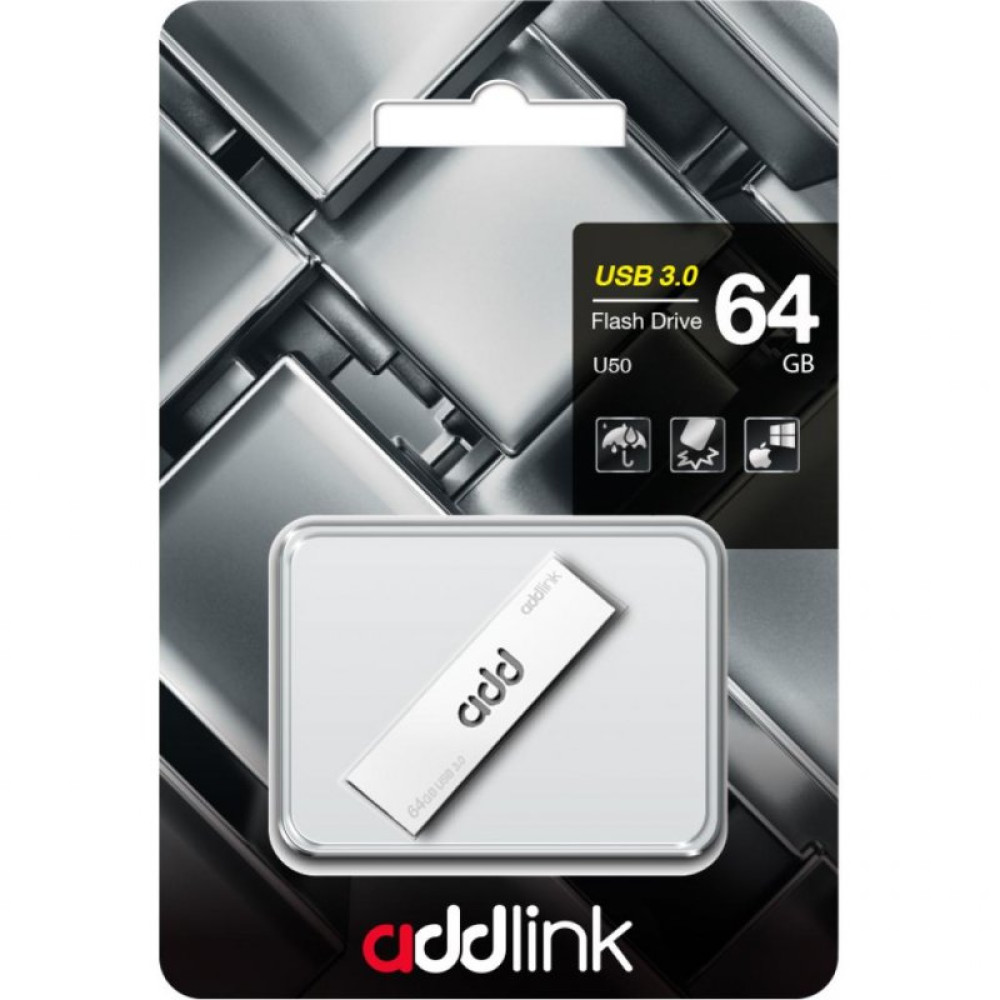 USB флеш накопитель AddLink 64GB U50 Titanium USB 3.1 (ad64GBU50T3)