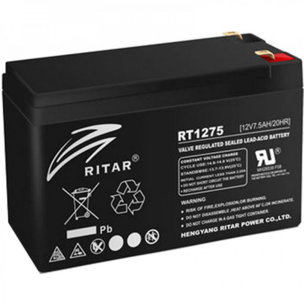 Батарея к ИБП Ritar AGM RT1275B, 12V-7.5Ah (RT1275B)