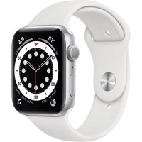 Смарт-часы Apple Watch Series 6 GPS, 44mm Silver Aluminium Case with White Sp (M00D3UL/A)