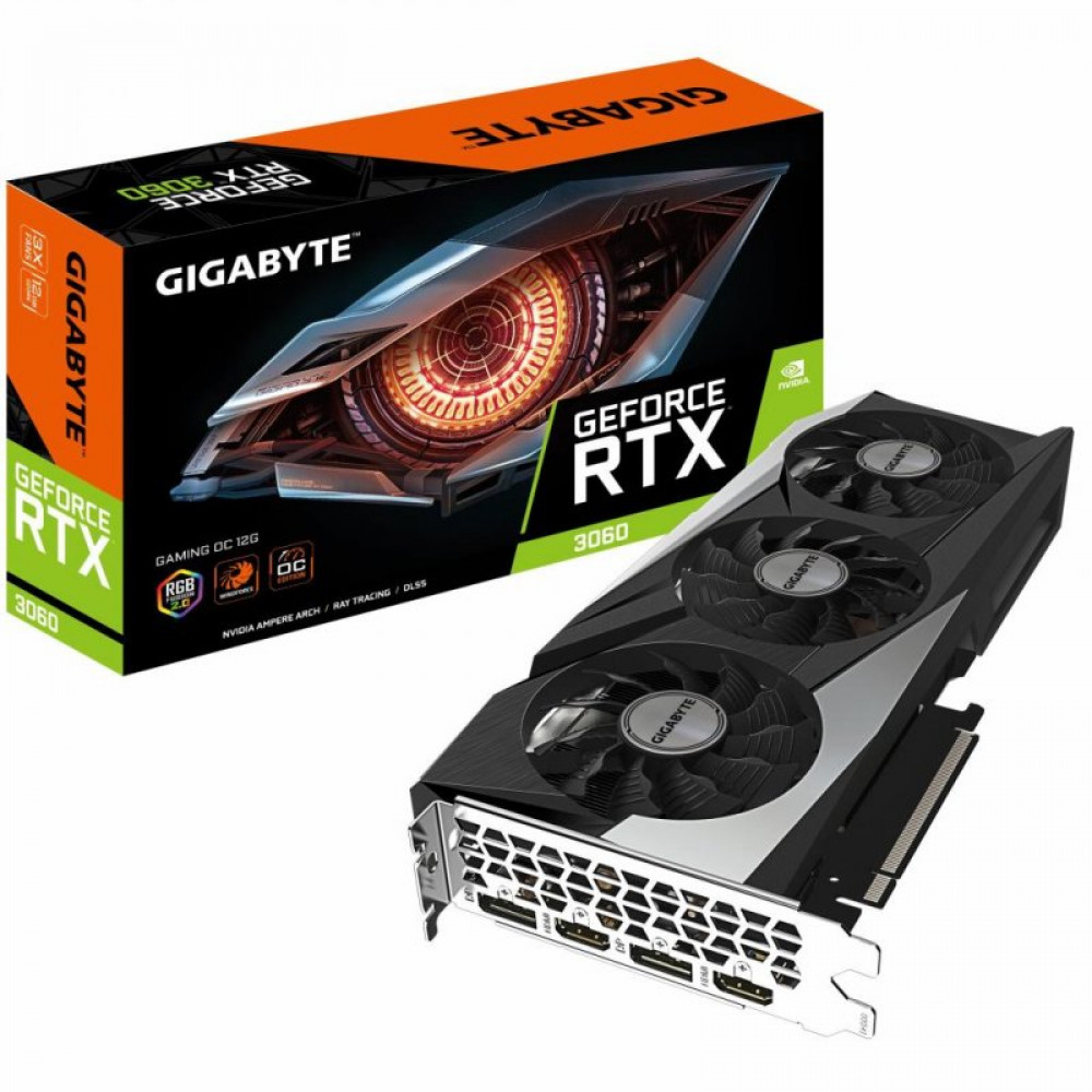 Видеокарта GIGABYTE GeForce RTX3060 12Gb GAMING OC (GV-N3060GAMING OC-12GD)