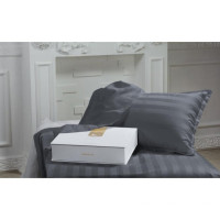 Постельное белье MirSon Сатин Жаккард Graphite 220х240 - King Size (2200001434905)