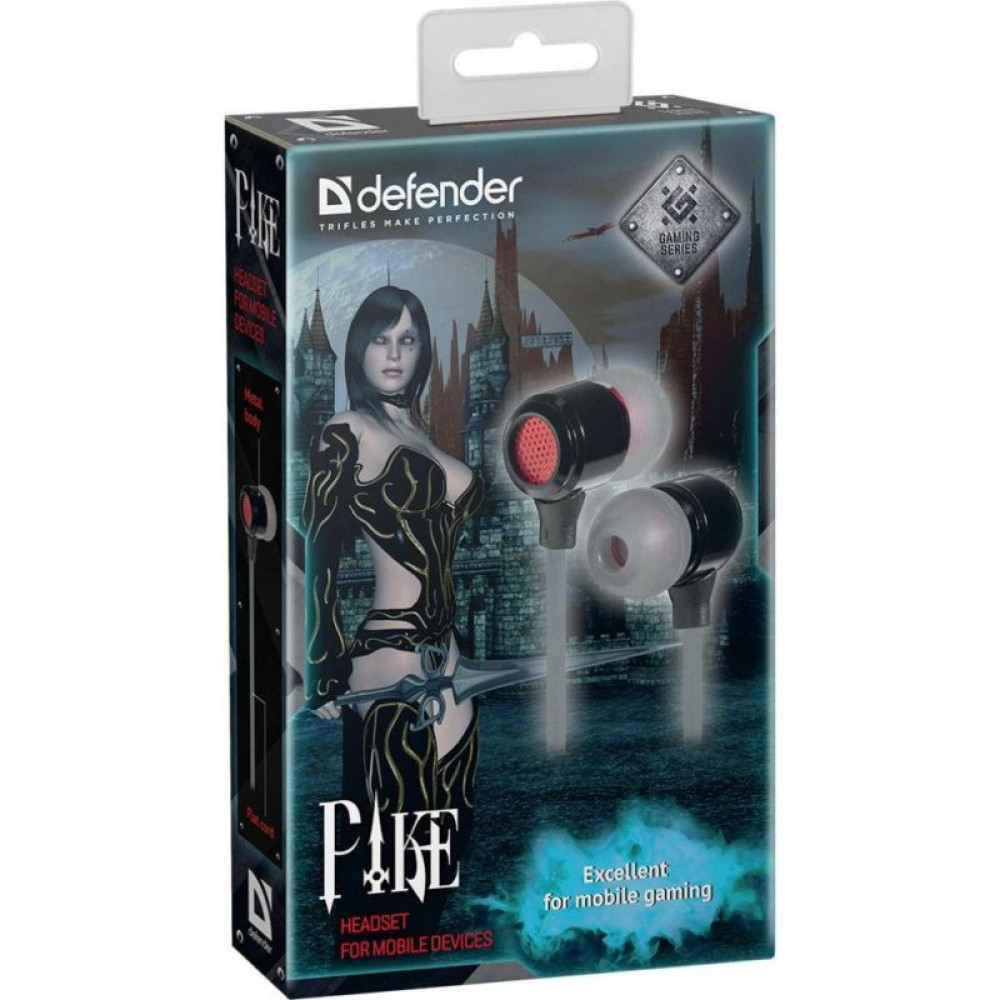 Навушники Defender Pike Black-Red (64452)