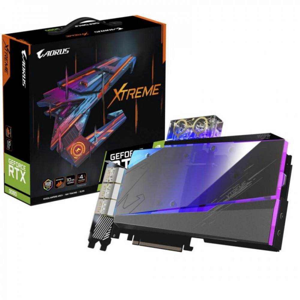 Відеокарта GIGABYTE GeForce RTX3080 10Gb AORUS XTREME WATERBLOCK (ВОДЯНКА !!!!!!) (GV-N3080AORUSX WB-10GD)