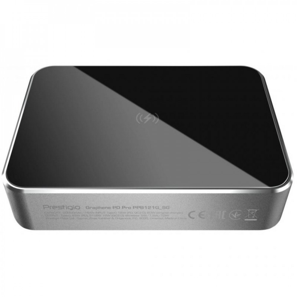 Батарея универсальная PRESTIGIO Graphene PD Pro, 20000 mAh (45W), 2*USB3.0 QC (PPB121G_SG)