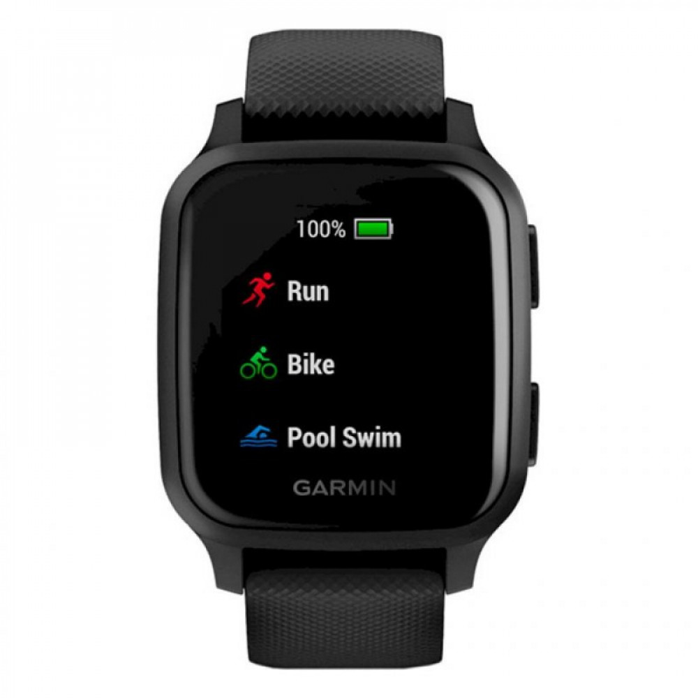 Смарт-годинник Garmin Venu Sq, Music, Black/Slate (010-02426-10)
