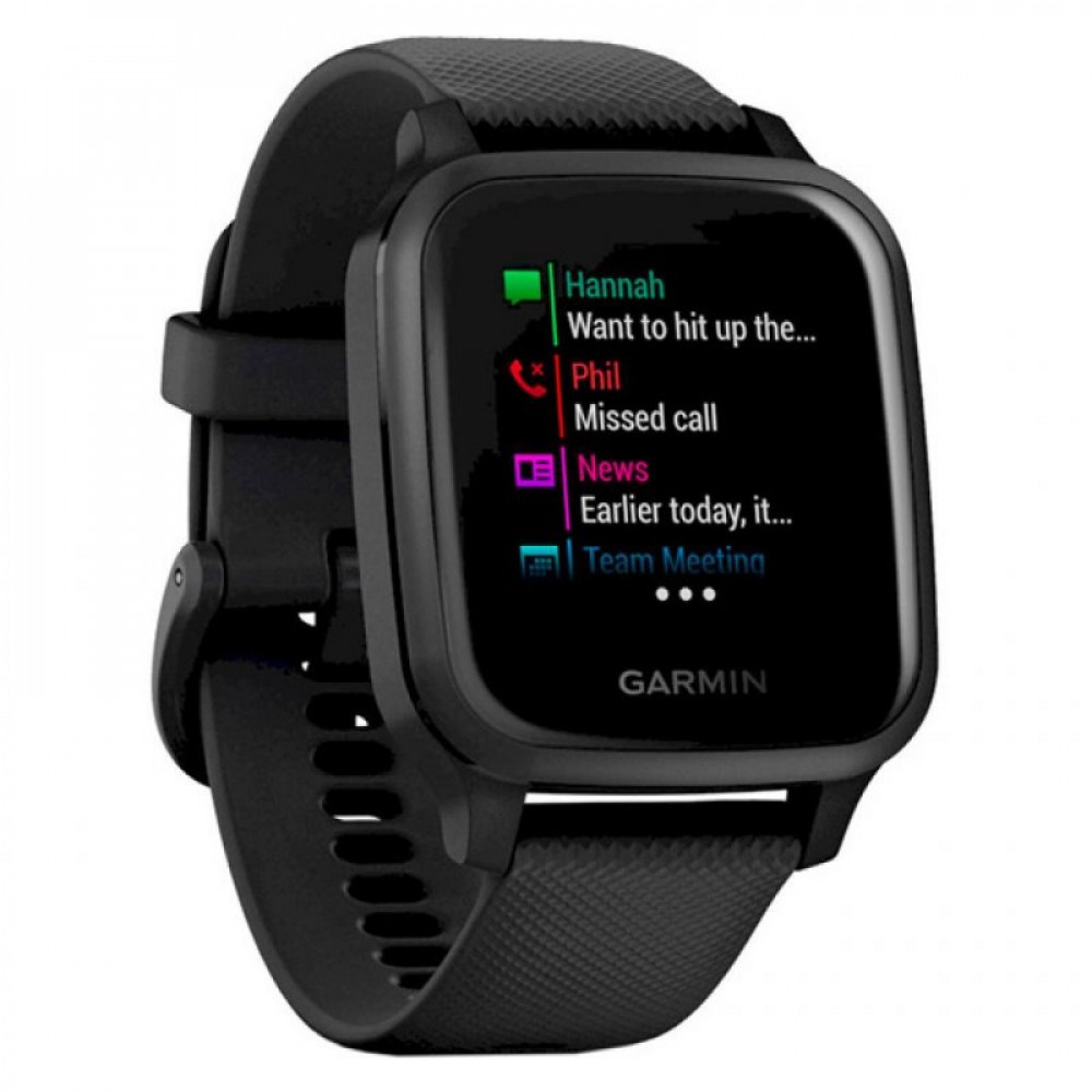 Смарт-годинник Garmin Venu Sq, Music, Black/Slate (010-02426-10)