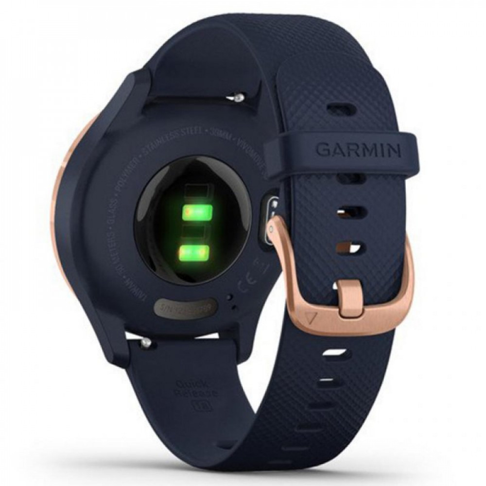 Смарт-часы Garmin vivomove 3S, Rose Gold, Navy, Silicone (010-02238-23)