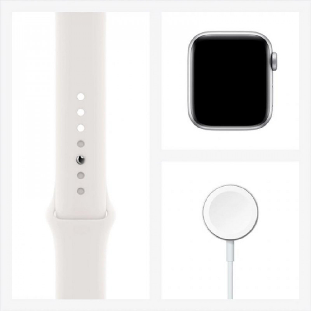 Смарт-часы Apple Watch Series 6 GPS, 40mm Silver Aluminium Case with White Sp (MG283GK/A)