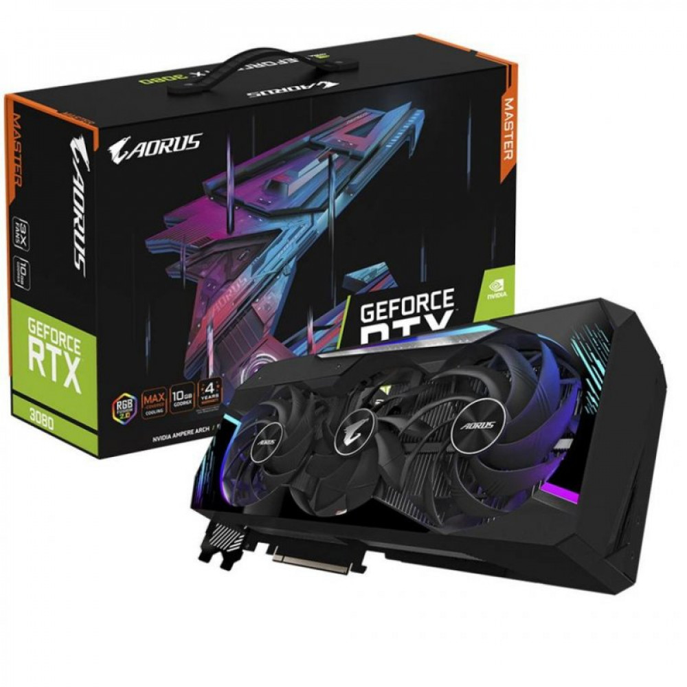 Відеокарта GIGABYTE GeForce RTX3080 10Gb AORUS MASTER (GV-N3080AORUS M-10GD)