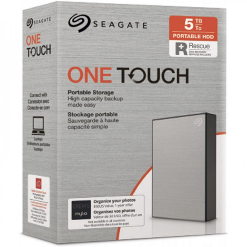 Внешний жесткий диск 2.5" 5TB One Touch USB 3.2 Seagate (STKC5000401)