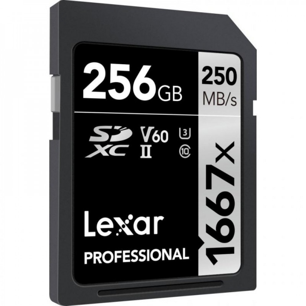Карта памяти Lexar 256GB SDXC class 10 UHS-II U3 V60 1667x Professional (LSD256CB1667)