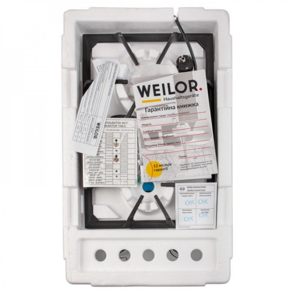 Варочна поверхня Weilor GM 304 WH