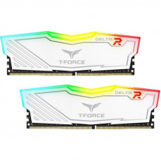Модуль пам'яті для комп'ютера DDR4 16GB (2x8GB) 3600 MHz T-Force Delta White RGB Team (TF4D416G3600HC18JDC01)