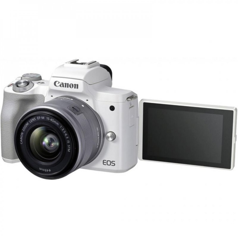 Цифровий фотоапарат Canon EOS M50 Mk2 + 15-45 IS STM Kit White (4729C028)