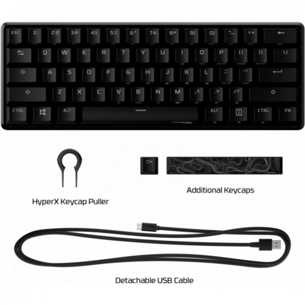 Клавіатура HyperX Alloy Origins 60 (HKBO1S-RB-RU/G)