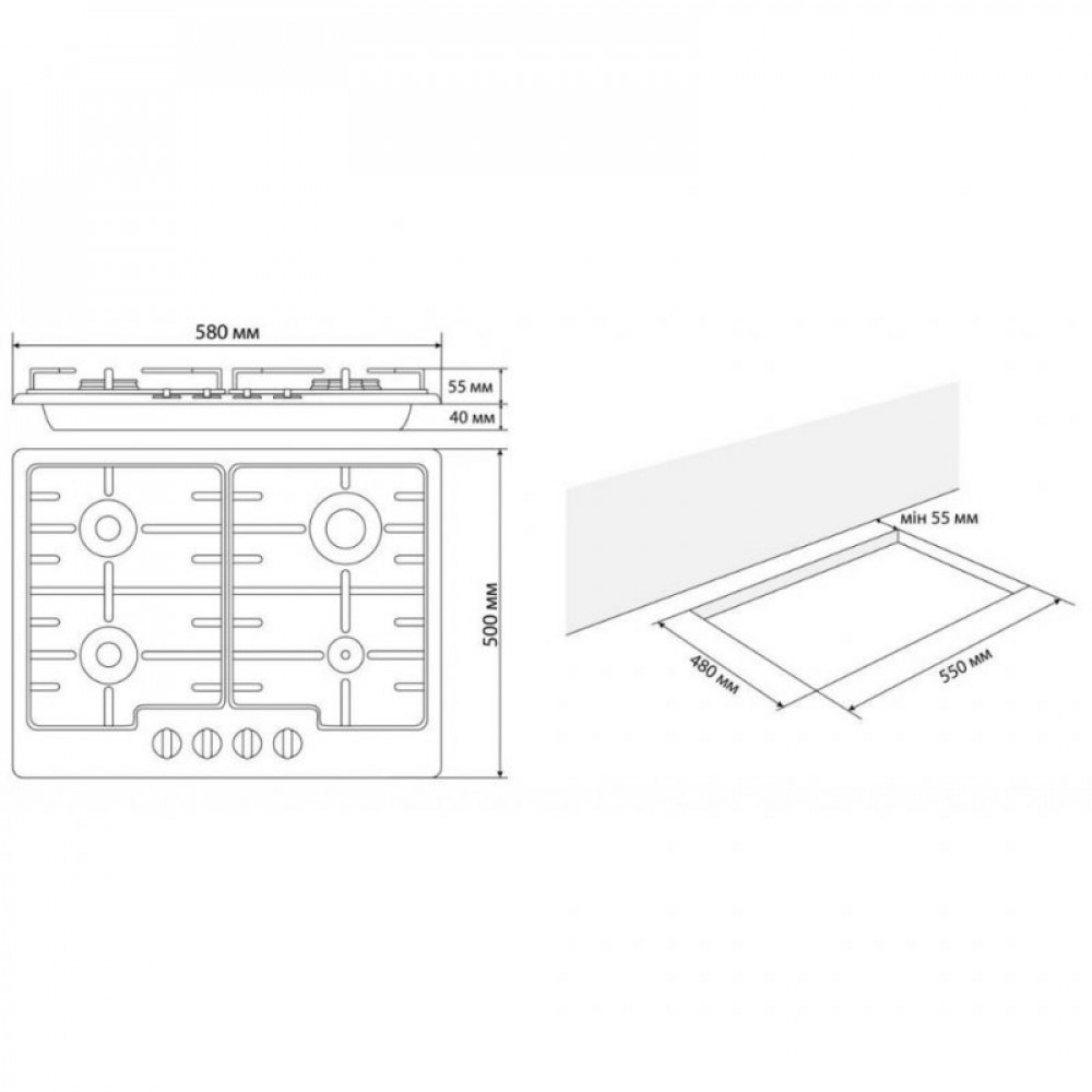 Варочная поверхность Eleyus GRACIA 60 BL E