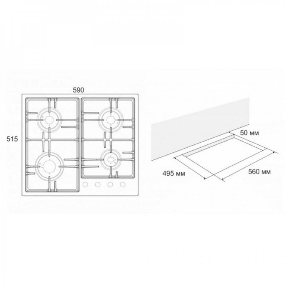 Варочная поверхность Eleyus MAGIA 60 BL C (MAGIA60BLC)