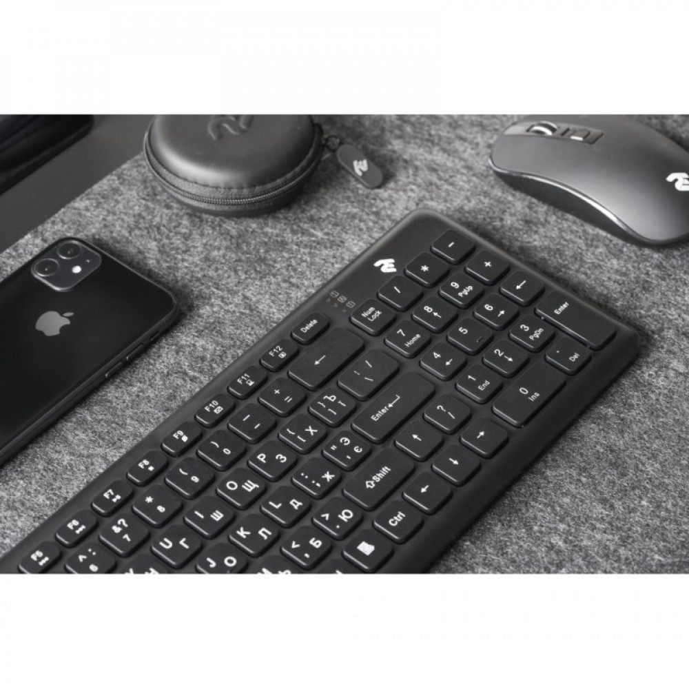Клавиатура 2E KS230 Slim Wireless Black (2E-KS230WB)