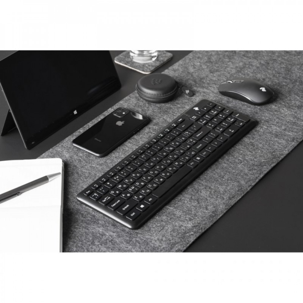 Клавиатура 2E KS230 Slim Wireless Black (2E-KS230WB)