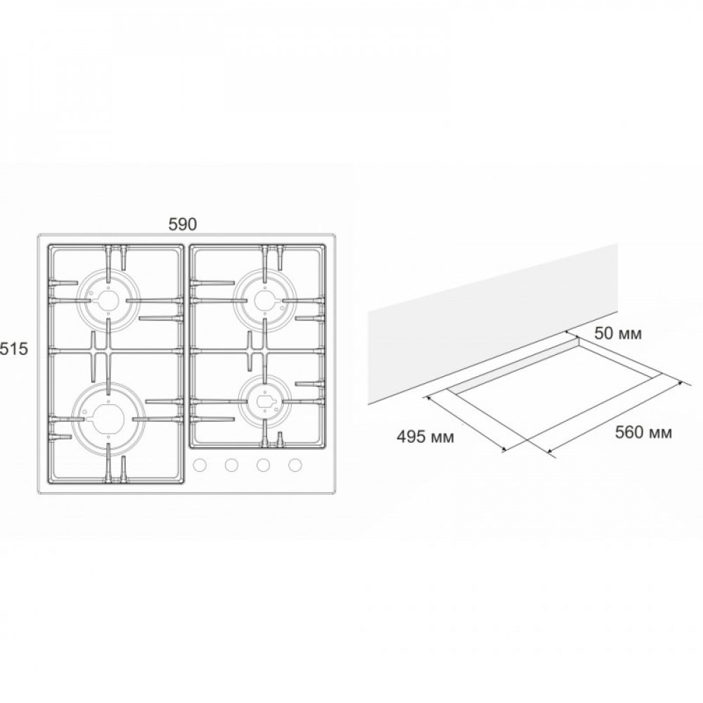 Варочная поверхность Eleyus MAGIA 60 BL CTF