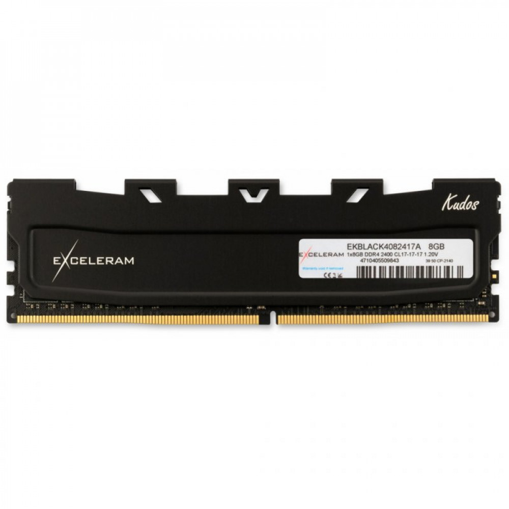 Модуль пам'яті для комп'ютера DDR4 8GB 2400 MHz Black Kudos eXceleram (EKBLACK4082417A)