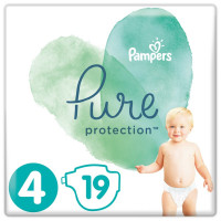 Подгузник Pampers Pure Protection Размер 4 Maxi 9-14 кг 19 шт (8001841023298)