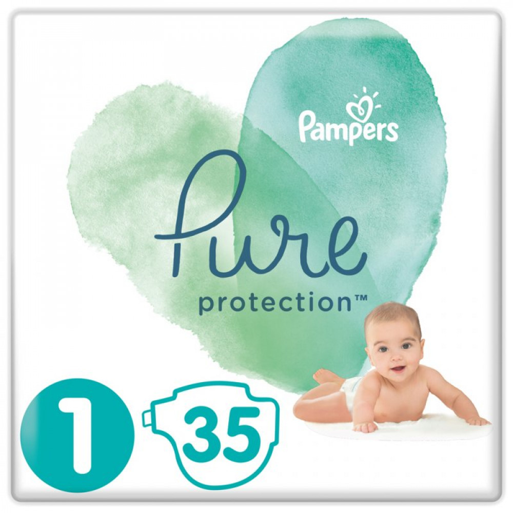 Подгузник Pampers Pure Protection Размер 1 Newborn 2-5 кг 35 шт (8001841023120) Подгузник Pampers Pure Protection Размер 1 Newborn 2-5 кг 35 шт (8001841023120)