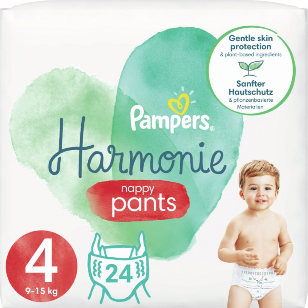 Подгузник Pampers трусики Harmonie Nappy Pants Размер 4 (9-14 кг) 24 шт (8006540181409)