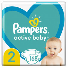 Подгузник Pampers Active Baby Размер 2 (4-8 кг), 168 шт (8006540091319) Подгузник Pampers Active Baby Размер 2 (4-8 кг), 168 шт (8006540091319)