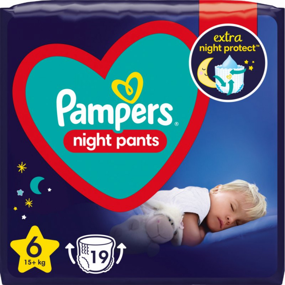 Подгузник Pampers трусики ночные Night Pants Розмір 6 (15+ кг) 19 шт (8006540234761) Подгузник Pampers трусики ночные Night Pants Розмір 6 (15+ кг) 19 шт (8006540234761)
