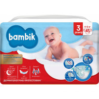 Подгузник Bambik Midi 3 (4-9 кг) 45 шт (43405200)