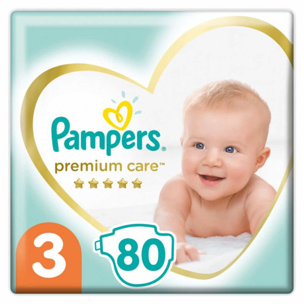 Подгузник Pampers Premium Care Midi (4-9 кг), 80шт (4015400507499) Подгузник Pampers Premium Care Midi (4-9 кг), 80шт (4015400507499)