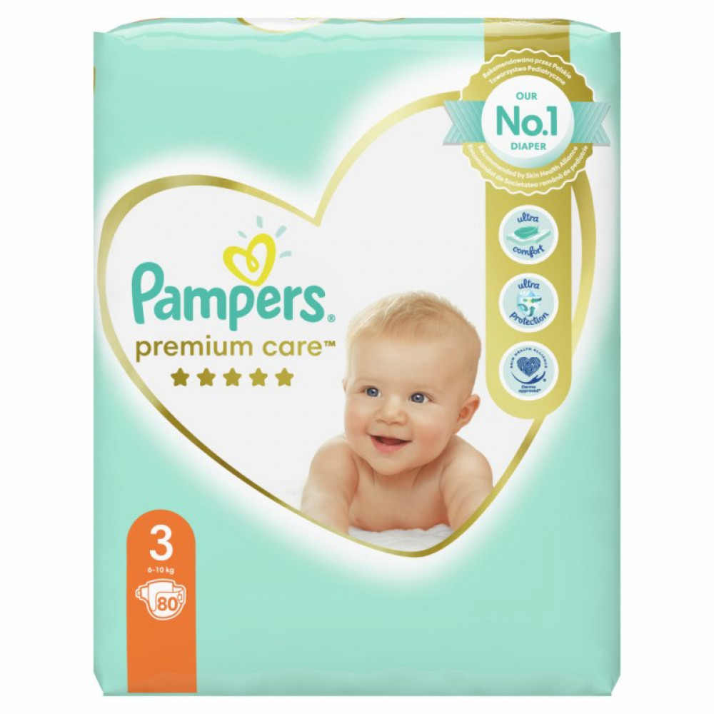 Подгузник Pampers Premium Care Midi (4-9 кг), 80шт (4015400507499) Подгузник Pampers Premium Care Midi (4-9 кг), 80шт (4015400507499)