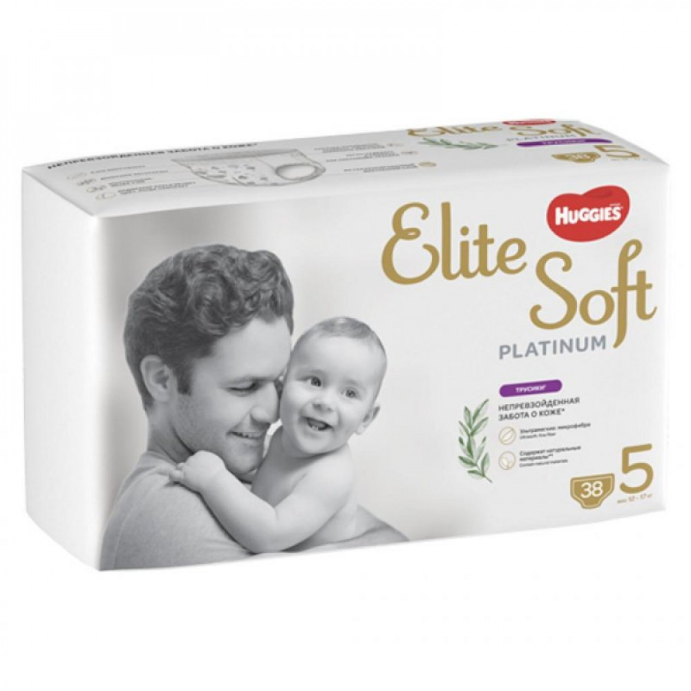 Підгузок Huggies Elite Soft Platinum Mega 5 (12-17 кг) 38 шт (5029053548838) Підгузок Huggies Elite Soft Platinum Mega 5 (12-17 кг) 38 шт (5029053548838)