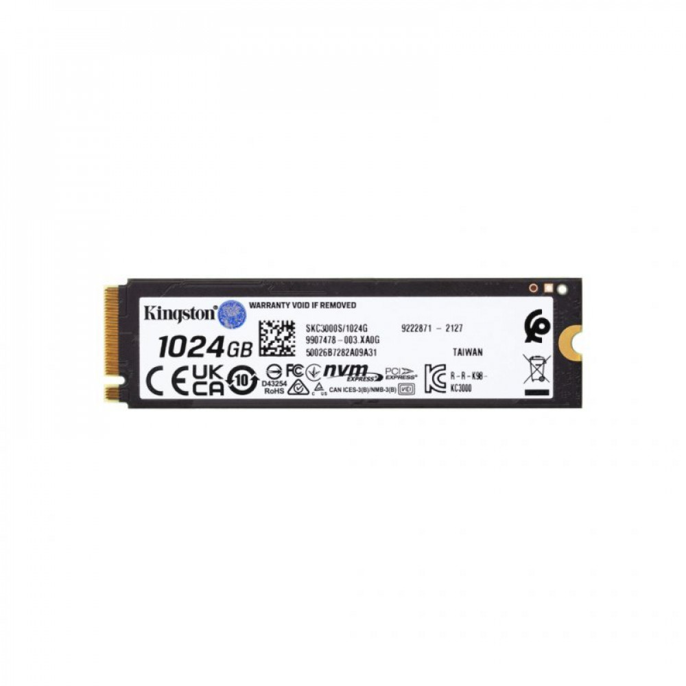 Накопичувач SSD M.2 2280 1TB Kingston (SKC3000S/1024G)