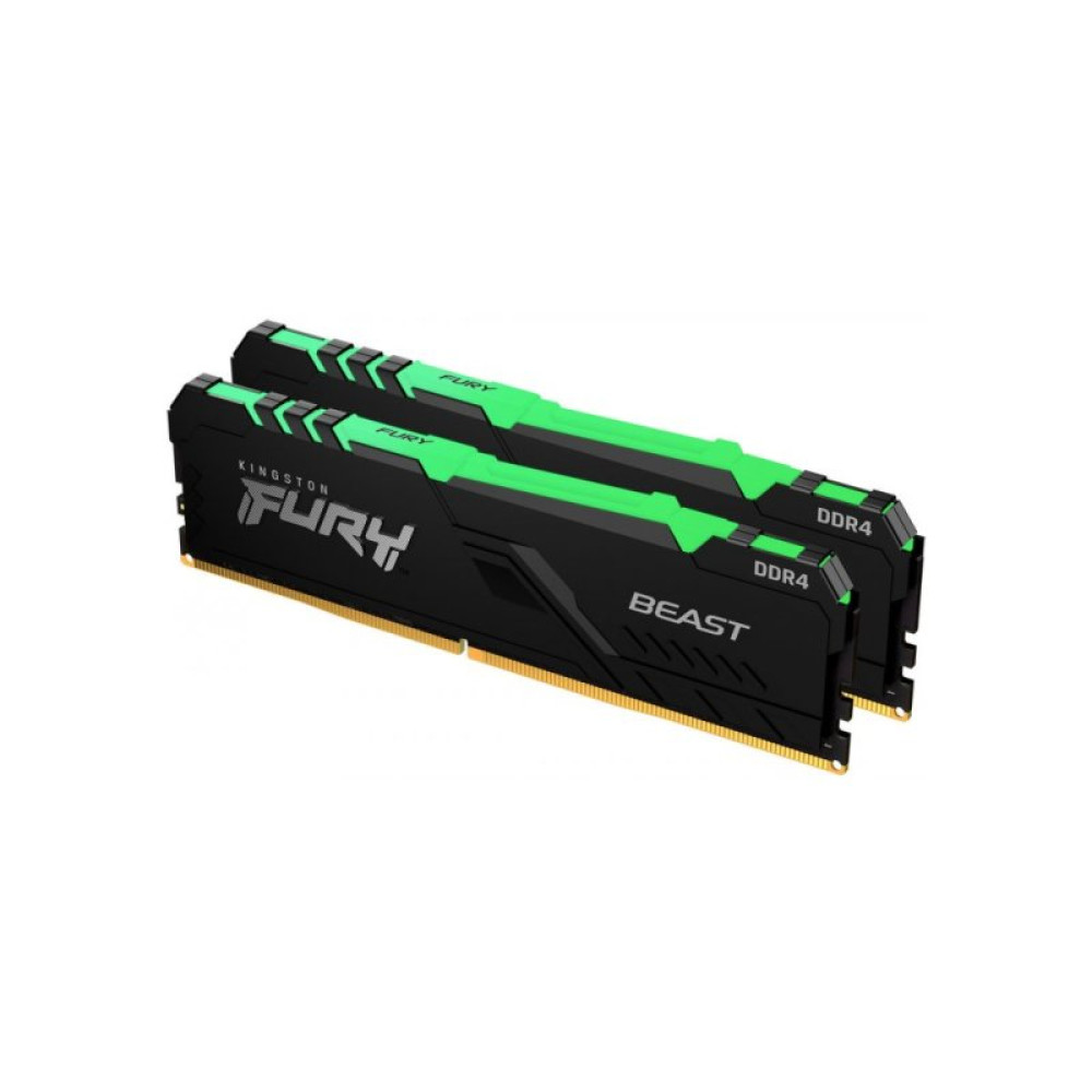 Модуль памяти для компьютера DDR4 32GB (2x16GB) 2666 MHz FURY Beast RGB Kingston Fury (ex.HyperX) (KF426C16BBAK2/32)