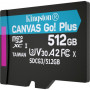 Карта памяти Kingston 512GB microSDXC class 10 UHS-I/U3 Canvas Go Plus (SDCG3/512GBSP)_