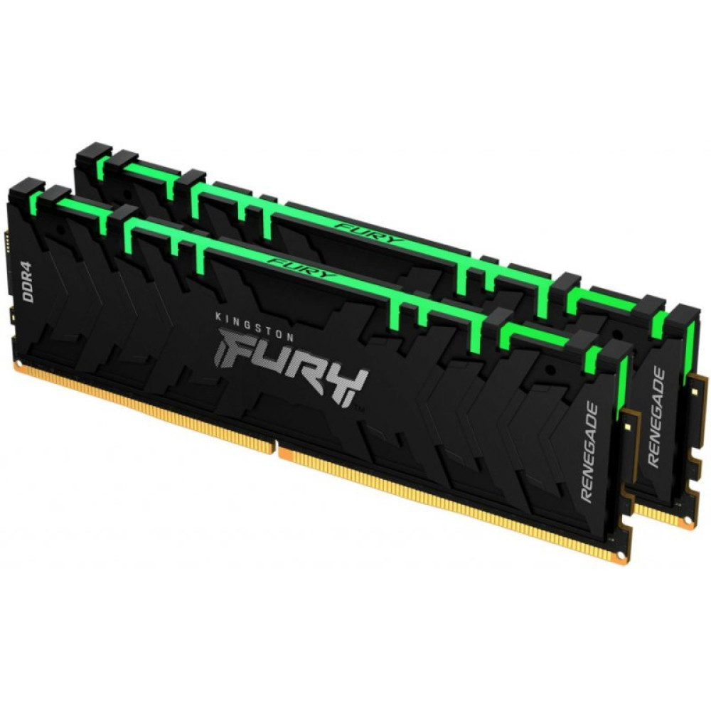 Модуль пам'яті для комп'ютера DDR4 16GB (2x8GB) 4266 MHz Renegade RGB Black Kingston (KF442C19RBAK2/16)