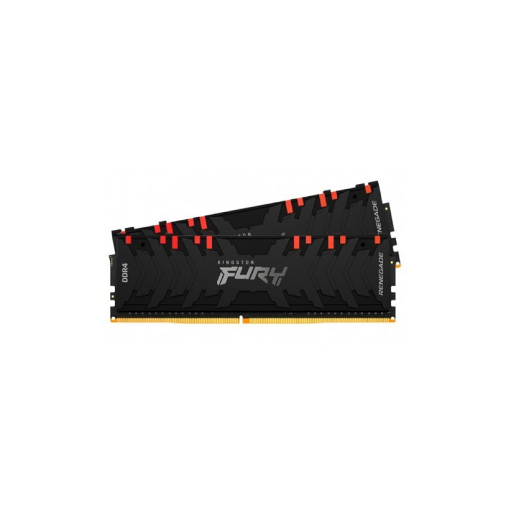 Модуль пам'яті для комп'ютера DDR4 16GB (2x8GB) 4266 MHz Renegade RGB Black Kingston (KF442C19RBAK2/16)