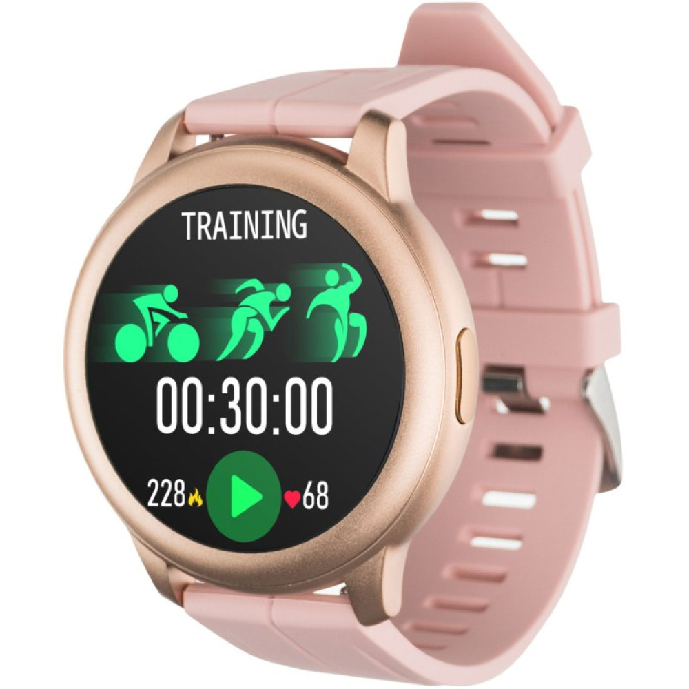 Смарт-часы Globex Smart Watch Aero Gold-Pink