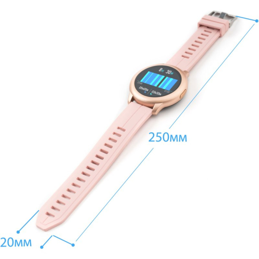 Смарт-часы Globex Smart Watch Aero Gold-Pink