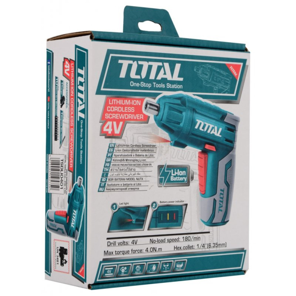 Викрутка акумуляторна Total TSDLI0401 4В Li-Ion (6569439)