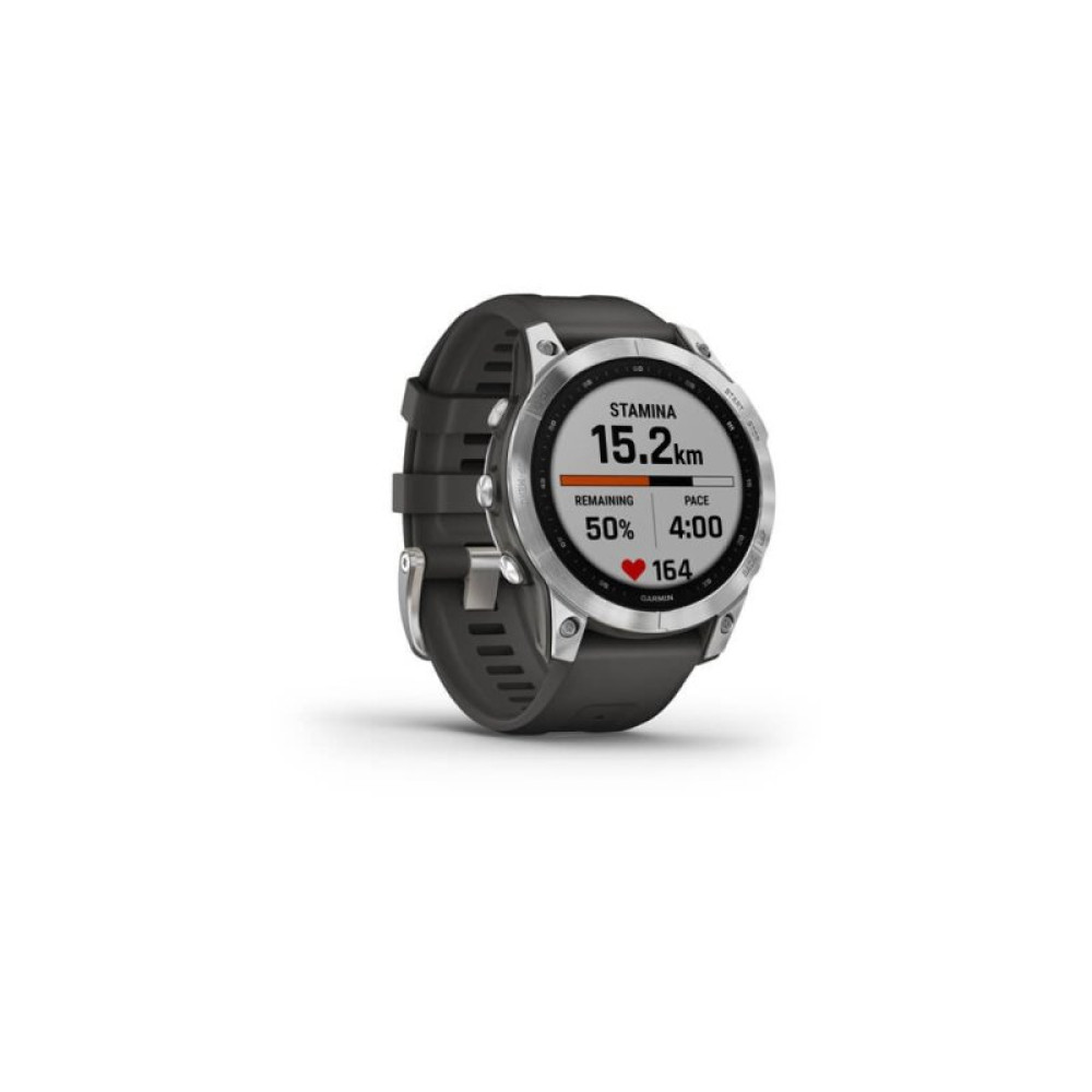 Смарт-часы Garmin fenix 7, Silver w/Graphite Band, GPS (010-02540-01)
