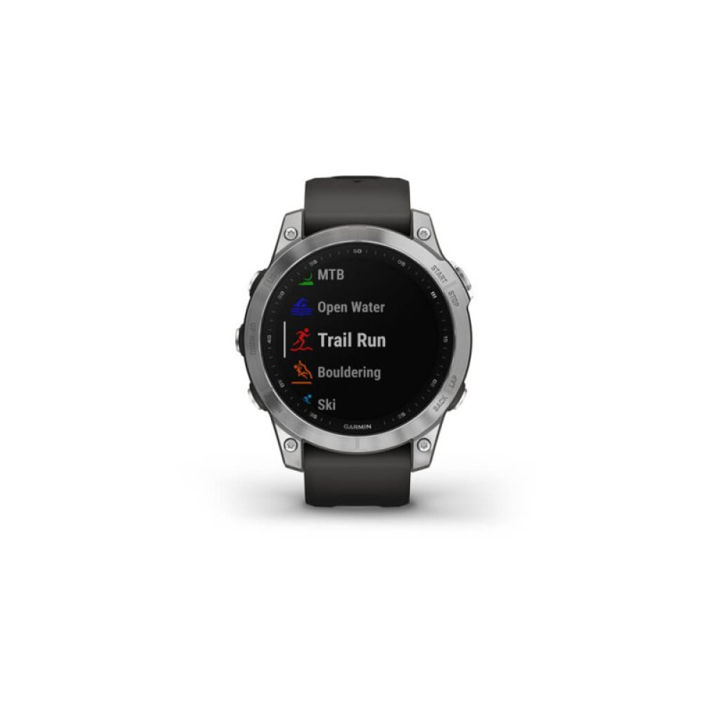 Смарт-часы Garmin fenix 7, Silver w/Graphite Band, GPS (010-02540-01)