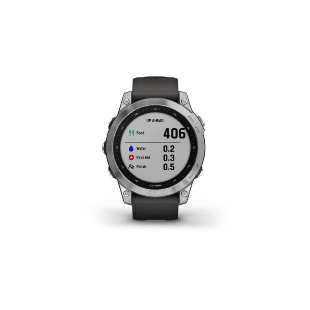 Смарт-часы Garmin fenix 7, Silver w/Graphite Band, GPS (010-02540-01)